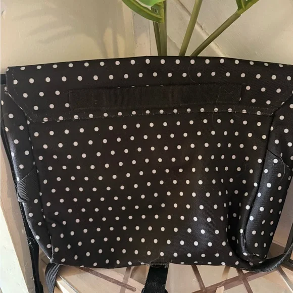Dickies Black White Polka Dot Messenger Bag - Picture 3 of 3
